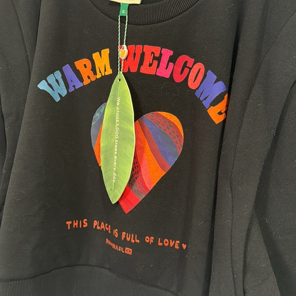 *NEW* FARM RIO BRAZILIAN WARM WELCOME CROPPED SWEATSHIRT XL - Picture 5 of 10